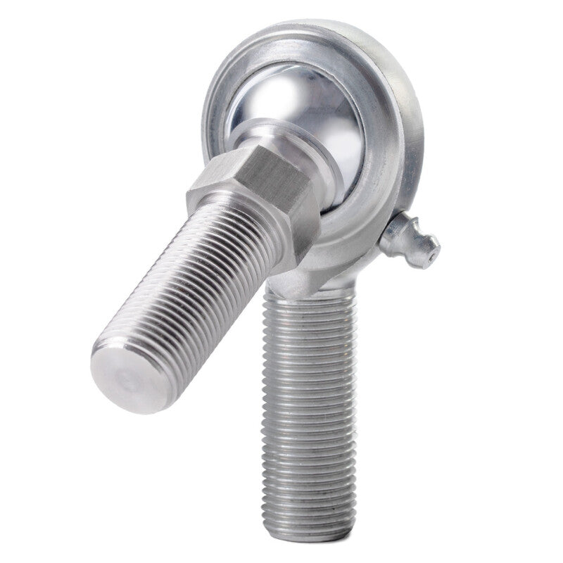 QA1 C Series 2-Pc Rod End - Male/Left Hand - .625in Bore x 3/4-16 w/Stud & Zerk - Carbon Steel