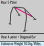 Cusco SFTY21 Roll Cage 2-Pssgr 5-Point Nissan GT-R (R33) (S/O / No Cancel)