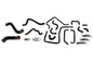 HPS Performance Silicone Hose Kit - Radiator, Heater and Ancillary Hose 57-1814-BLK