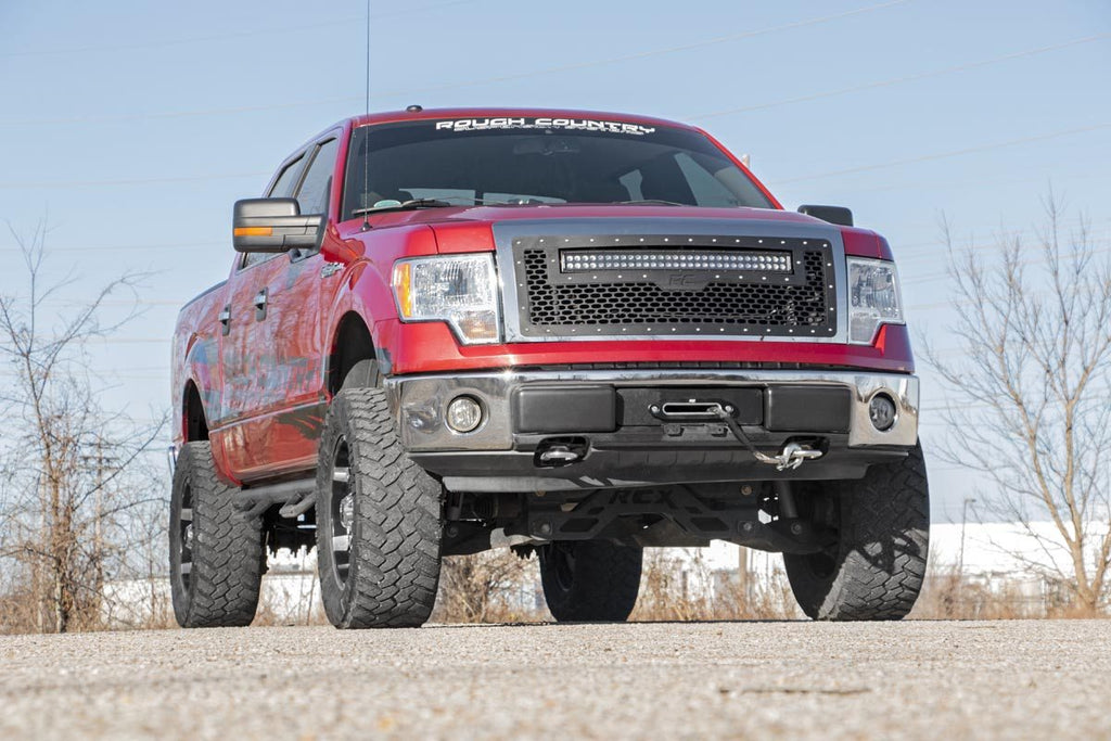 Mesh Grille | 30" Dual Row LED | Chrome | White DRL | Ford F-150 (09-14)
