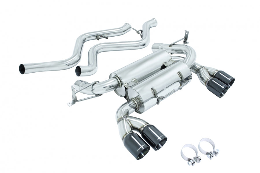 Supremo Exhaust System for BMW E90 M3 Sedan 08-11- Black Chrome Rolled Tips