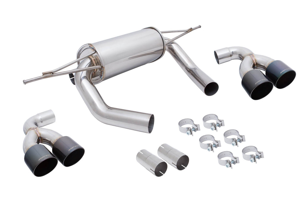 BMW M3 (F80) 15-19 / M4 (F82) 15-19 – Supremo Exhaust System – Black Chrome Tips