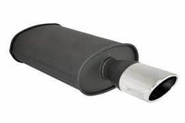 Universal Exhaust O-ST Muffler Black (Single Oval Tip)