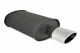 Universal Exhaust O-ST Muffler Black (Single Oval Tip)