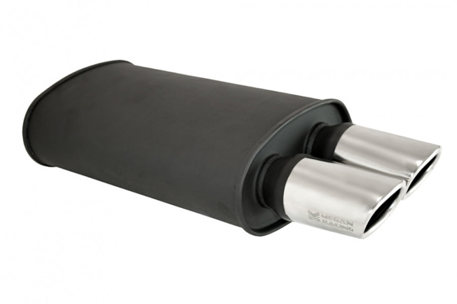 Universal Exhaust O-VA Muffler Black (Dual Oval Tips)