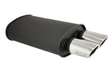 Universal Exhaust O-VA Muffler Black (Dual Oval Tips)