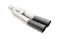 Universal Dual 3″ VIP Exhaust Tip “Blast Pipe” Style (weld-on) – Angled Cut – Black Chrome Tip
