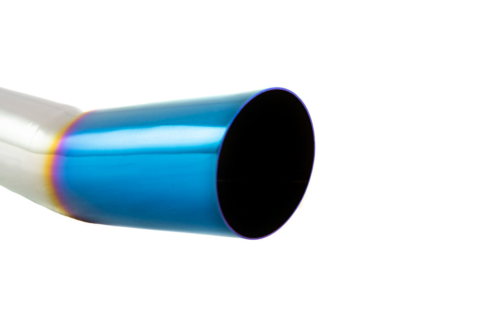 Universal 3″ to 4″ VIP Exhaust Tips “Blast Pipes” Style – Single – Angled – Blue Tip