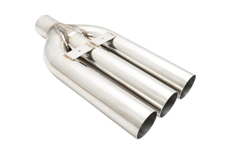 Universal Triple 3″ VIP Exhaust Tip “Blast Pipe” Style (weld-on) – Straight Cut – Stainless Tips