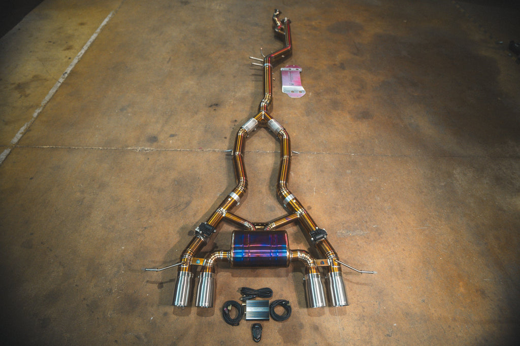 Valvetronic BMW G80 M3 / G82 G83 M4 Axleback - Grade 5 Titanium - (4) Brushed Steel (3.5 Outlet)