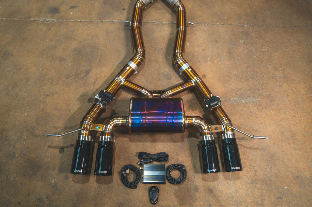 Valvetronic BMW G80 M3 / G82 G83 M4 Full System Equal Length (Catback) - Grade 5 Titanium - (4) Black (3.5 Outlet)