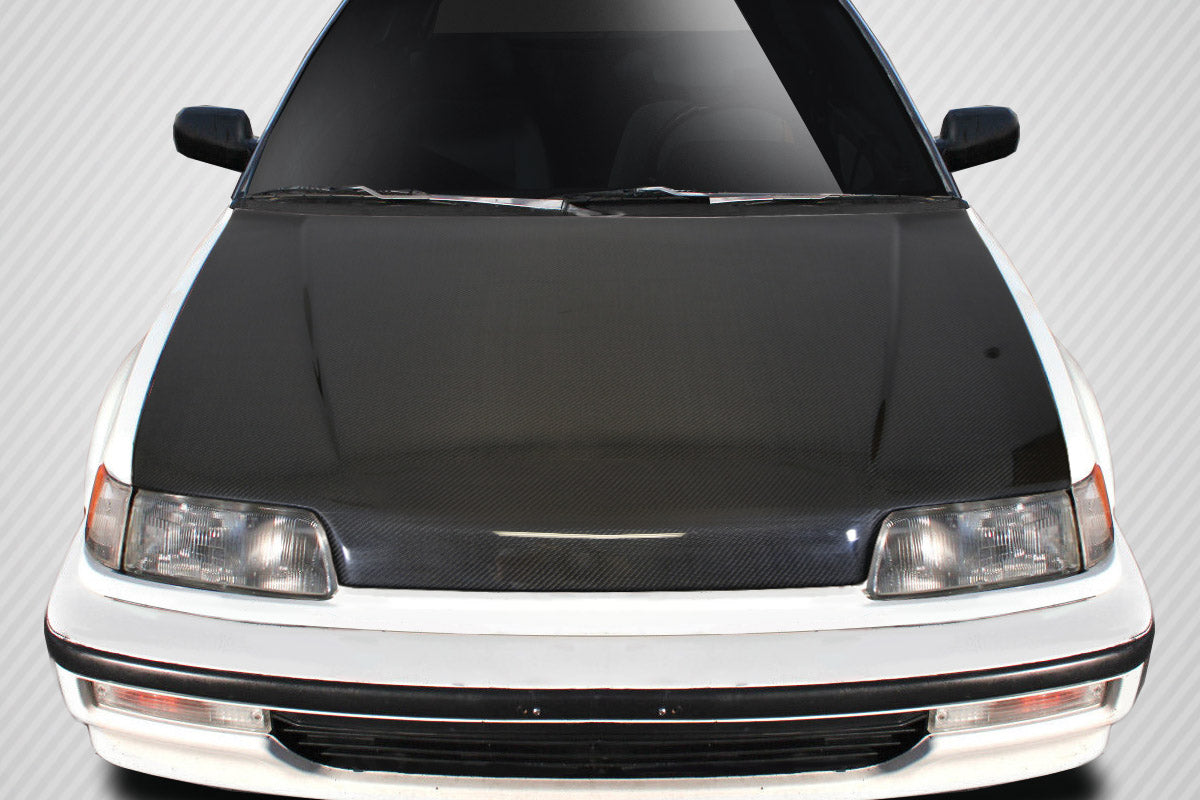 1988-1991 Honda Civic HB CR-X Carbon Creations JDM OEM Look Hood - 1 Piece
