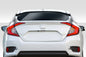2016-2020 Honda Civic 4DR Duraflex Type R Look Rear Wing Spoiler - 3 Piece
