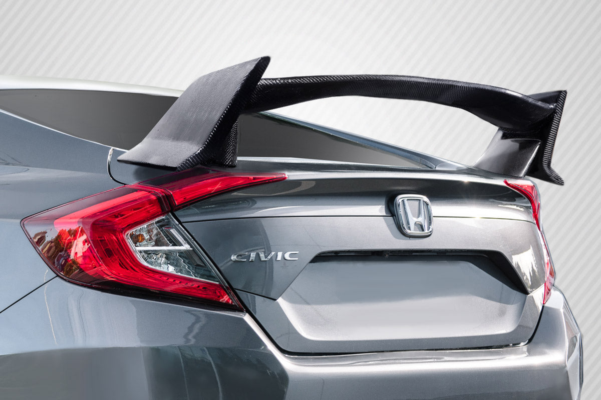 2016-2020 Honda Civic 4DR Sedan Carbon Creations Type R Look Rear Wing Spoiler - 1 Piece