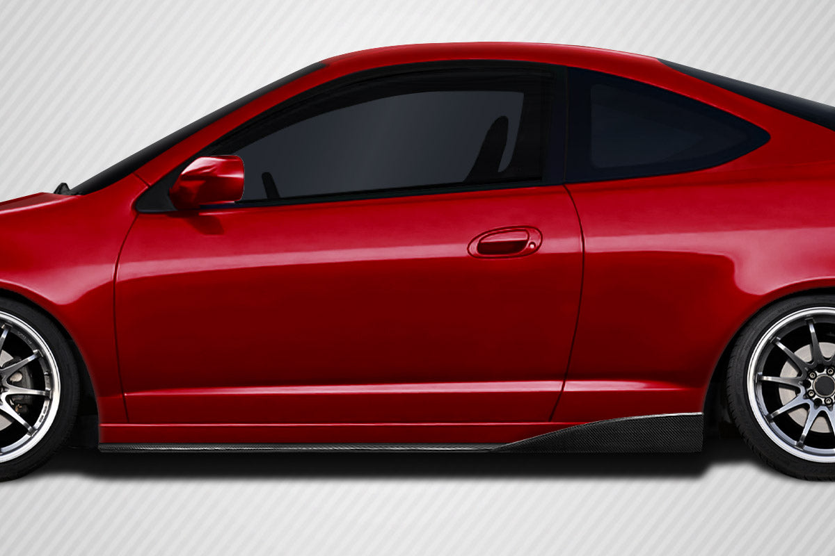 2002-2004 Acura RSX Carbon Creations C Speed Side Skirts Rocker Panel Add Ons Spat Extensions - 2 Piece
