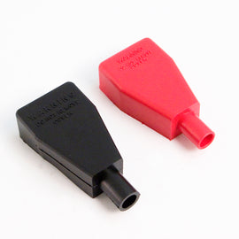 Braille Positive and Negative Rubber Terminal Covers, Red & Black Color
