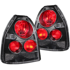 ANZO HONDA CIVIC 96-00 3DR TAIL LIGHTS BLACK