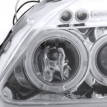 Load image into Gallery viewer, 1999-2000 Honda Civic Spec-D Tuning  Dual Halo LED Projector Headlights w/Eyebrows (Chrome Housing/Clear Lens)