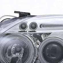 Load image into Gallery viewer, 1999-2000 Honda Civic Spec-D Tuning  Dual Halo LED Projector Headlights w/Eyebrows (Chrome Housing/Clear Lens)