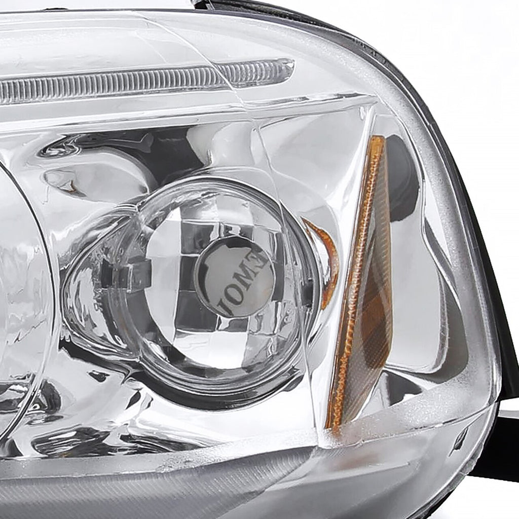 1999-2000 Honda Civic Spec-D Tuning  Dual Halo LED Projector Headlights w/Eyebrows (Chrome Housing/Clear Lens)
