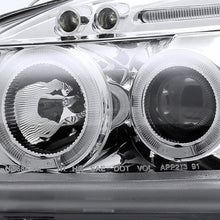 Load image into Gallery viewer, 1999-2000 Honda Civic Spec-D Tuning  Dual Halo LED Projector Headlights w/Eyebrows (Chrome Housing/Clear Lens)
