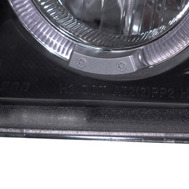 Spec-D Tuning 1992-1996 Ford F-150 F-250 F-350 Bronco Dual Halo Projector Headlights (Matte Black Housing/Clear Lens)