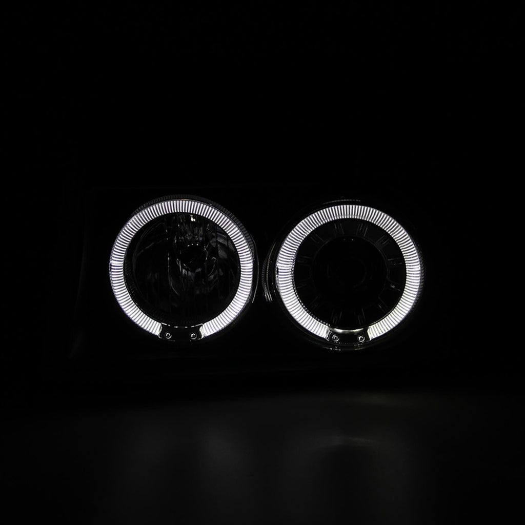 Spec-D Tuning 1992-1996 Ford F-150/F-250/F-350 Bronco Dual Halo Projector Headlights (Version 2)
