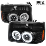 Spec-D Tuning 1992-1996 Ford F-150/F-250/F-350 Bronco Dual Halo Projector Headlights (Version 2)