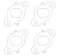 Cometic Nissan CA18 DET .030 inch DOHC Exhaust Gasket (4 pcs per Kit)
