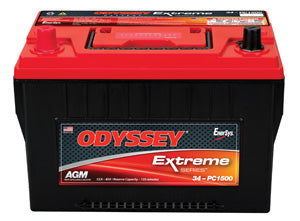 Odyssey Extreme Series Battery Model 34-PC1500T (Group 34 with tin-plated brass SAE top automotive posts)