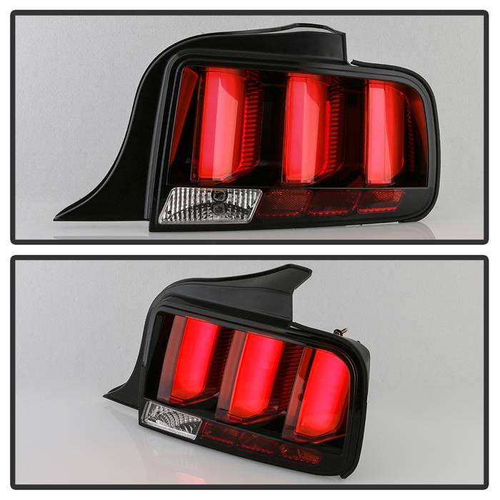 Spyder 05-09 Ford Mustang (Red Light Bar) LED Tail Lights - Black