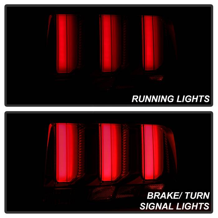 Spyder 05-09 Ford Mustang (Red Light Bar) LED Tail Lights - Smoke