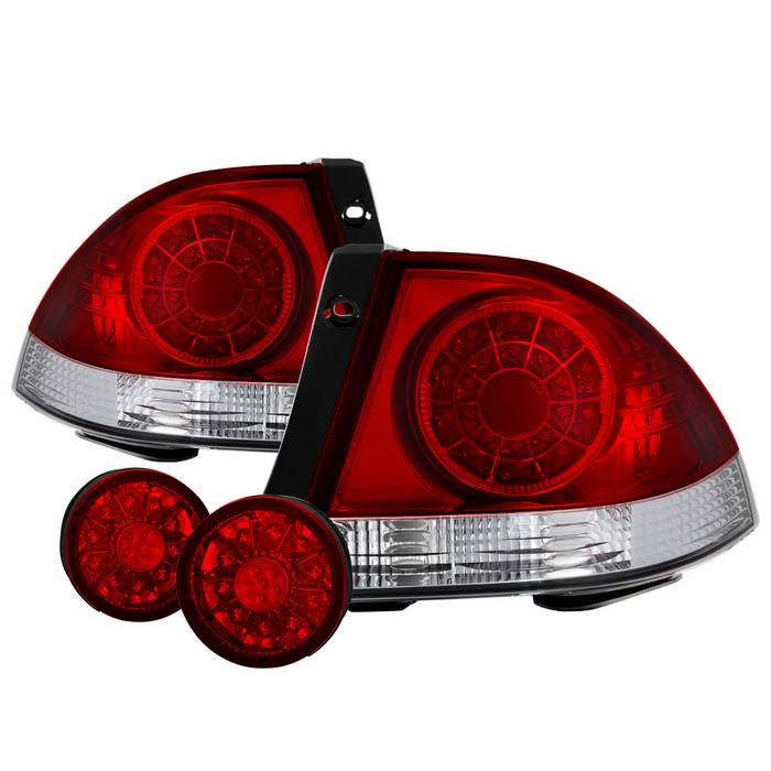 Spyder 01-03 Lexus IS300 LED Tail Lights - Red Clear