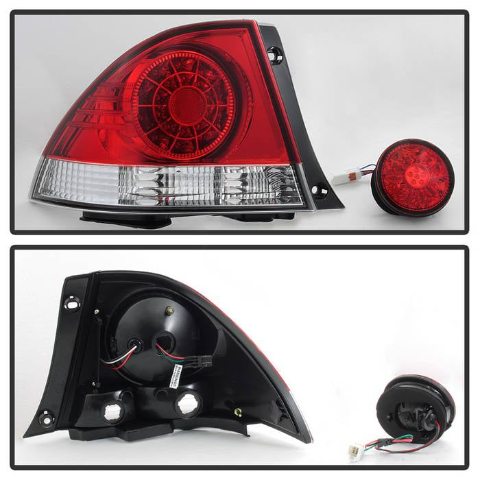 Spyder 01-03 Lexus IS300 LED Tail Lights - Red Clear