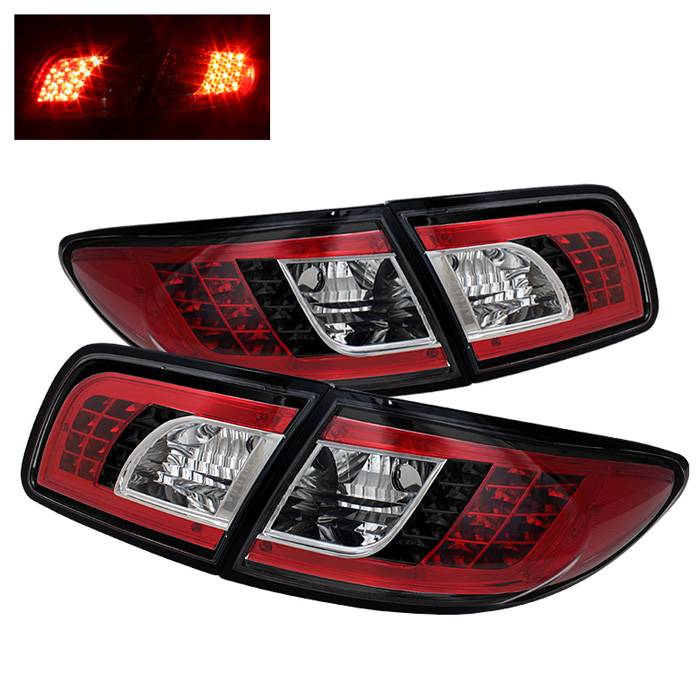 Spyder Mazda 6 03-08 4/5DR (Not fit Wagon) LED Tail Lights Black