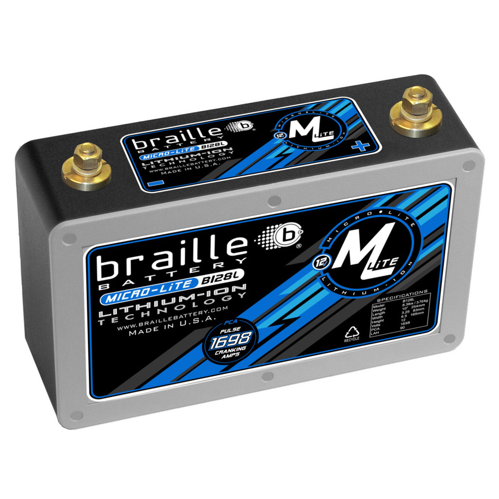 Braille Lithium Ion "MiCRO-LiTE" 12 Volt Battery B128L