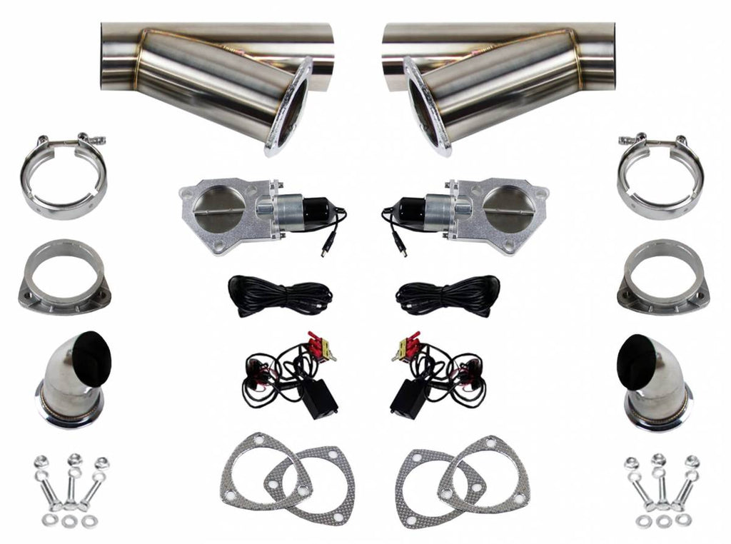 Granatelli Motorsports All 2.5" (63mm) Electronic Exhaust Cutout - Dual System - Stainless Steel
