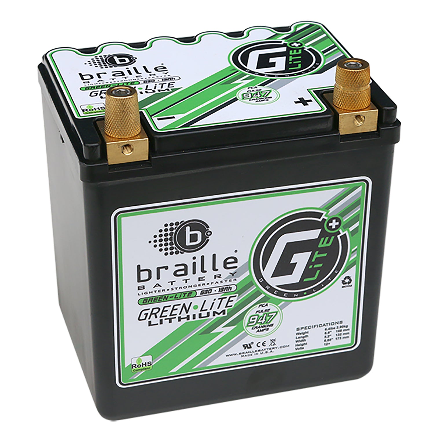 Braille Lithium "GREEN-LiTE" 12 Volt Battery G30