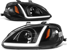 Load image into Gallery viewer, DNA Motoring 99-00 Honda Civic Black LED DRL Projector Headlights