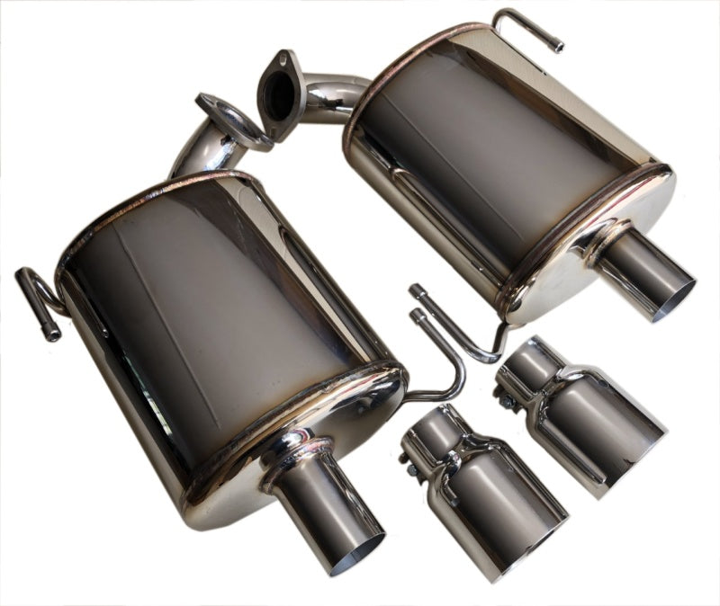 AVO Exhaust Stainless Steel Cat Back Exhaust w/4in Tips - 05-09 Legacy GT Sedan/Spec B