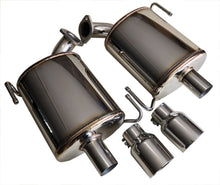 Load image into Gallery viewer, AVO 05-09 Subaru Legacy GT/Legacy Spec B 2.5L SS Mufflers Dual (Set of 2) w/4in Adj Exhaust Tip