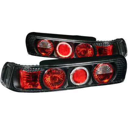 ANZO 1990-1993 Acura Integra Taillights Black w/ Halo
