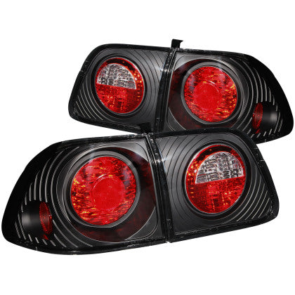 ANZO HONDA CIVIC 99-00 4DR TAIL LIGHTS BLACK 2PC