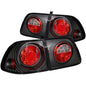 ANZO HONDA CIVIC 99-00 4DR TAIL LIGHTS BLACK 2PC