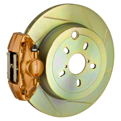 Brembo OE Gold Slotted Rear Brake Kit Subaru Models(2015-2017 WRX Without Electronic Brake)