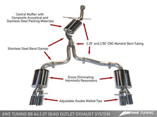 Load image into Gallery viewer, AWE Tuning Audi B8 A4 Touring Edition Exhaust - Quad Tip Diamond Black Tips