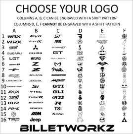 BILLETWORKZ CUSTOM ENGRAVED - TITANIUM KNOBS