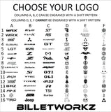BILLETWORKZ CUSTOM ENGRAVED - TITANIUM KNOBS