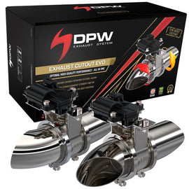DPW ELECTRIC EXHAUST CUTOUT EVO 2.5 IN DOUBLE