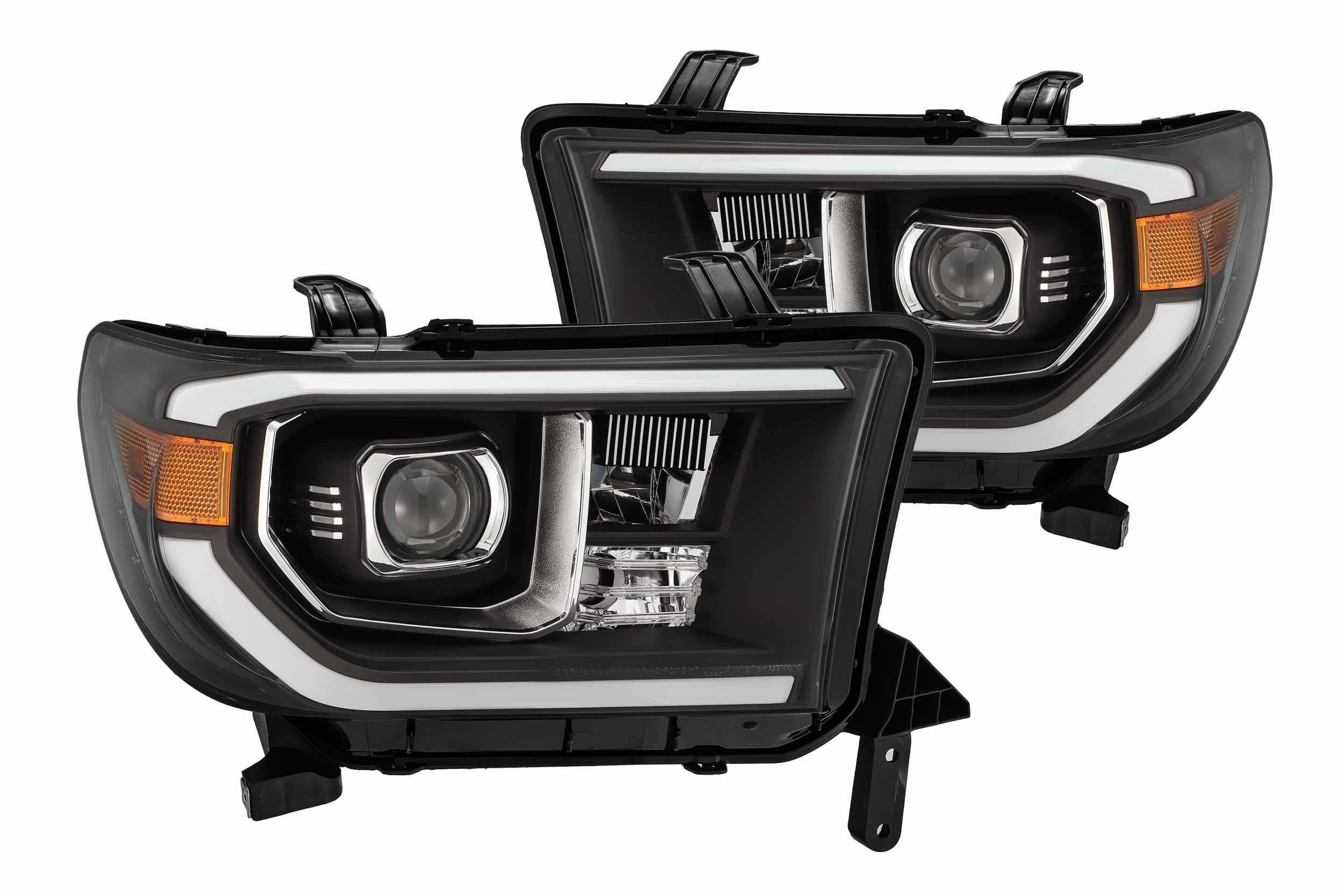 AlphaRex Pro-Series Halogen Heads:  Toyota Tundra (07-13)  - Gloss Black (Set)